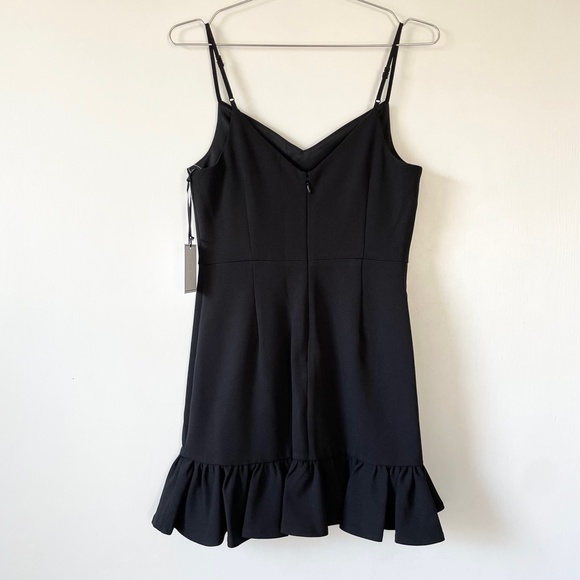 ✨1. STATE✨ NWT Sugar Plum Ruffle Hem Mini Dress in Black Sz US 2, 4 - Picture 7 of 9